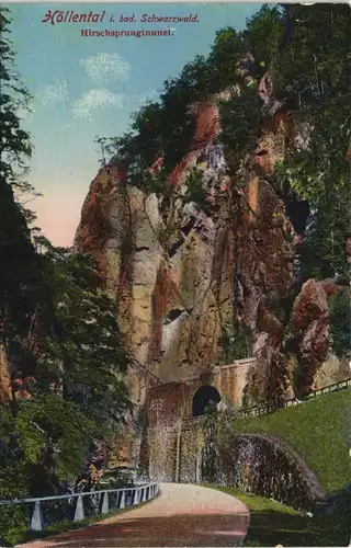 Ansichtskarte Hirschsprung-Breitnau Hirschsprungtunnel 1911