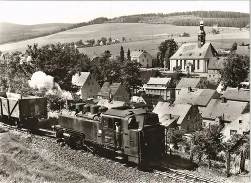 .Sachsen Schmalspurbahn Cranzahl-Oberwiesenthal bei Neudorf 1982