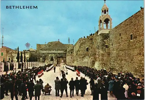 Bethlehem בֵּית לֶחֶם بيت لحم CHURCH OF NATIVITY CHRISTMAS PROCESSION 1970