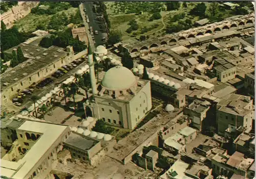 Akkon (Acre) עכו CENTRE, EL-JAZZAR'S MOSQUE Luftbild Aerial View Israel 1970