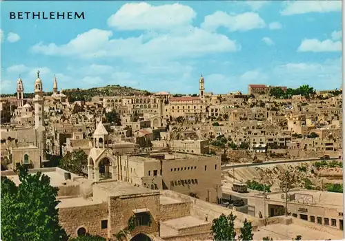 Bethlehem בֵּית לֶחֶם بيت لحم Panorama-Ansicht Panoramic City View Old town 1970