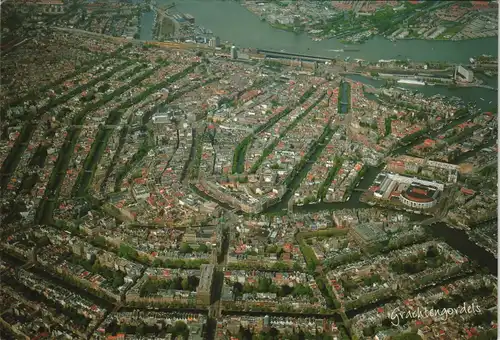 Amsterdam Amsterdam Luftbild Aerial View Zentrum vom Flugzeug aus 1980
