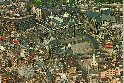 Amsterdam Amsterdam Royal Palace Dam-squar Aerial View Luftaufnahme 1975