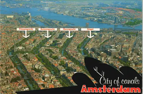 Amsterdam Amsterdam Luchtopname van het Centrum Grachten vom Flugzeug aus 2000