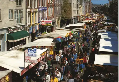 Amsterdam  Albert Cuypmarkt Straßen Marktstände Markttreiben 2000