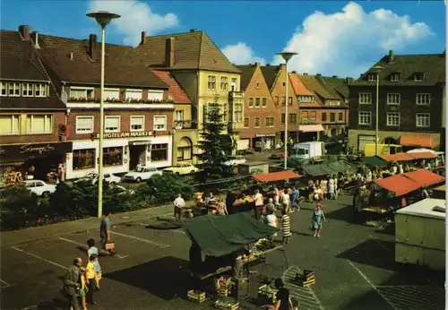 Ansichtskarte Dülmen Markt, Markttreiben 1974
