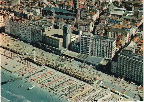 Blankenberge Blankenberghe Luchtopname Strand en Zeedijk Luftaufnahme 1980