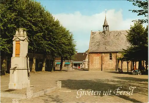 Postkaart Eersel Groeten uit Eersel, Markt Marktplatz Kirche 1975