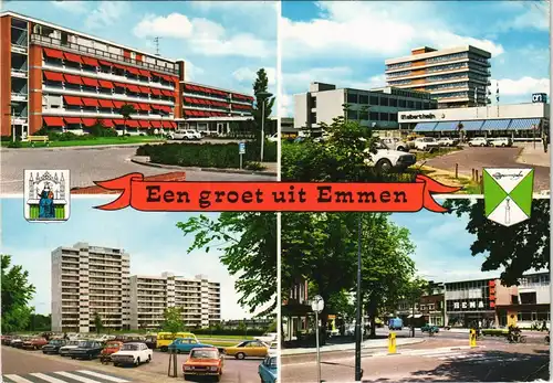 Postkaart Emmen (Drente) Mehrbild-AK Holland, Ortsansichten 1977