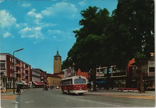 Enschede Enschede (Eanske) Van Loenshof Straßen Ansicht, Bus Verkehr 1970