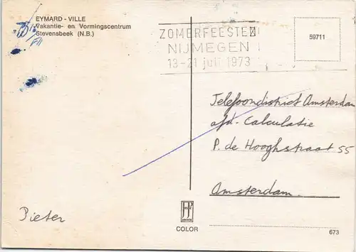 Stevensbeek EYMARD VILLE Nakantie- en Vormingscentrum Stevensbeek (N.B.) 1973