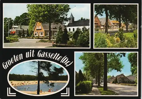 Postkaart Gasselte Mehrbildkarte Ortsansichten 1990