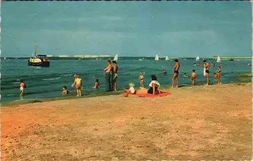 Postkaart .Niederlande Oostvoorne aan Zee Strand Kruininger Gors 1970