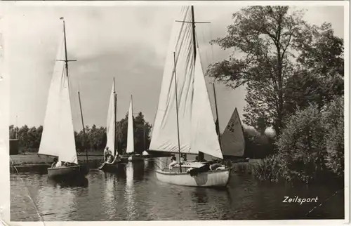 Postkaart Aalsmeer Zeilsport See Ansicht, Segeln, Segelsport 1960