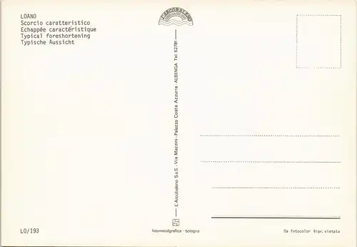 Cartoline Loano Panorama-Ansicht Stadt Teilansicht 1975