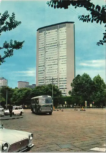 Mailand Milano Straßen Ansicht Grattacielo Pirelli, Bus, Auto Verkehr 1965