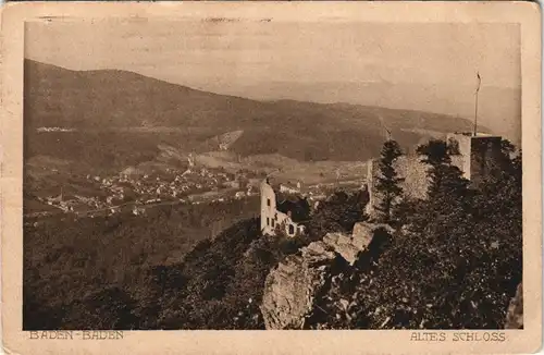 Ansichtskarte Badenweiler Blick vom Alten Schloss 1913