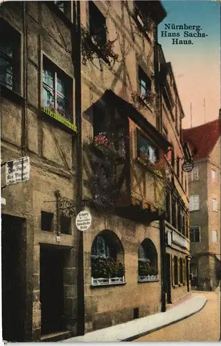 Ansichtskarte Nürnberg Hans Sachs Haus 1913