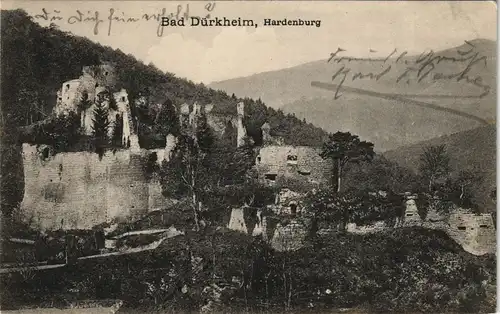 Ansichtskarte Bad Dürkheim Partie an der Hardenburg 1912