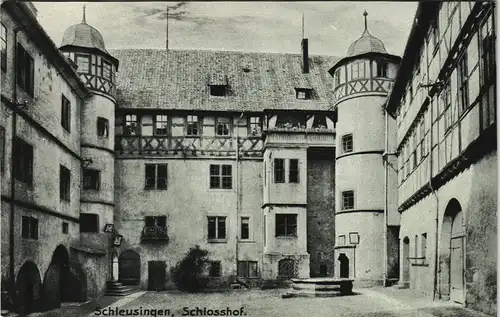 Schleusingen Schloss Bertholdsburg Hof-Ansicht (Castle Postcard) 1907