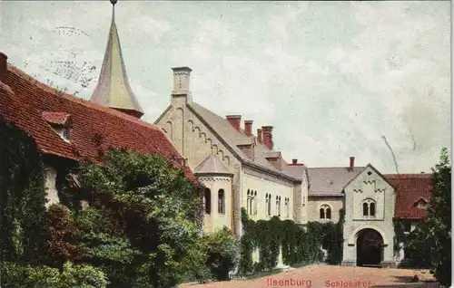 Ansichtskarte Ilsenburg (Harz) Der Schlosshof 1910