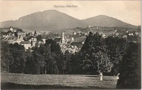Ansichtskarte Baden-Baden Gesamtansicht 1911