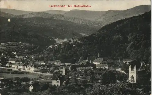 Ansichtskarte Lichtental-Baden-Baden Gesamtansicht 1910