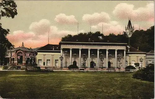 Ansichtskarte Baden-Baden Das Conversationshaus und Schloss Solms 1907