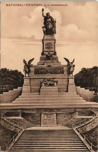 Rüdesheim (Rhein) National-Denkmal / Niederwalddenkmal Stempel 1908