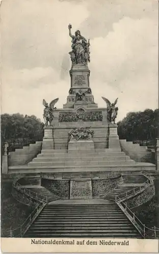 Rüdesheim (Rhein) National-Denkmal / Niederwalddenkmal Stempel 1908