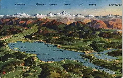 Ansichtskarte Meersburg Bodensee - Landkarten Ak 1913