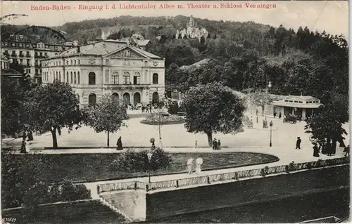 Ansichtskarte Baden-Baden Lichtentaler Allee 1910