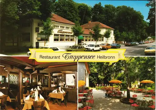 Ansichtskarte Heilbronn Restaurant Trappensee Heilbronn Innen & Außen 1980
