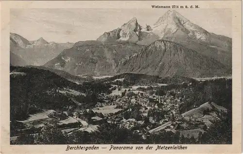 Ansichtskarte Berchtesgaden Panorama von der Metzleithen 1918