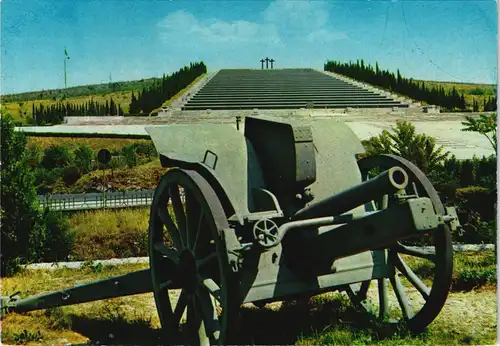 .Italien Italia SACRARIO DI REDIPUGLIA Veduta panoramica, Militär-Geschütz 1970