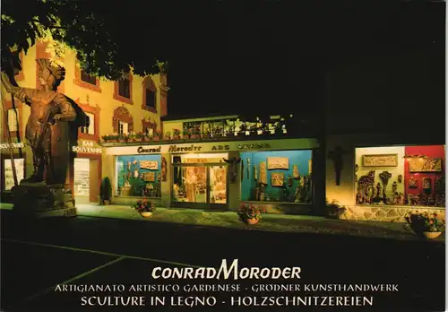 St. Ulrich in Gröden Ortisei CONRAD MORODER Geschäft Holz-Schnitereien 1975