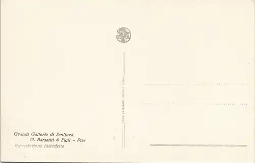 Cartoline Pisa Grandi Gallerie di Scultura G. Barsanti & Figli 1950