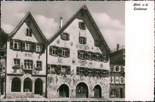 Ansichtskarte Horb am Neckar Rathaus Gesamtansicht 1962