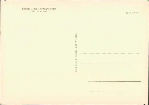 Ansichtskarte Bad Wiessee EVANG. LUTH. FRIEDENSKIRCHE 1950