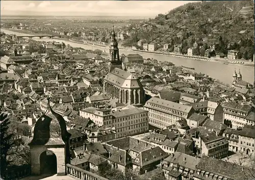 Ansichtskarte Heidelberg Blick über die Stadt 1967