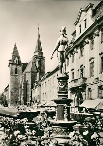 Ansichtskarte Ansbach St. Johannes - Brunnen 1963