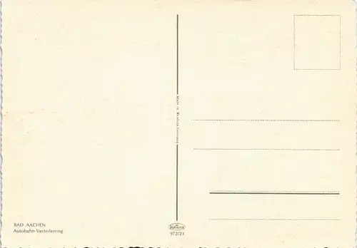Ansichtskarte Aachen Autobahn-Verteilerring, Auto Verkehr 1970