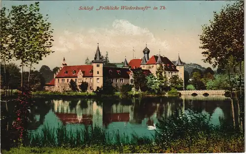 Trockenborn-Wolfersdorf Schloß Fröhliche Wiederkunft  1919   gel  Stempel KAHLA