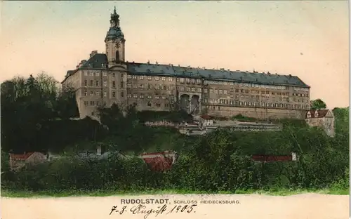 Ansichtskarte Rudolstadt Schloss Heidecksburg (Castle View) color AK 1905