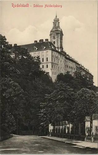 Ansichtskarte Rudolstadt Schloss Heidecksburg, Strassen Zufahrt 1910