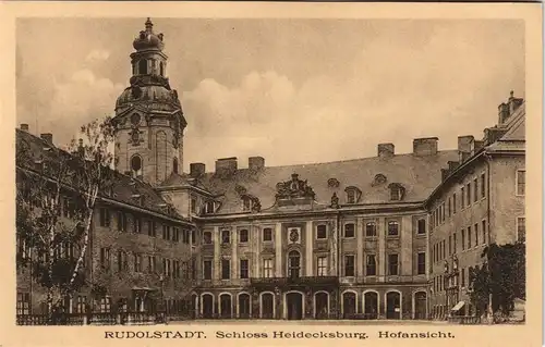 Ansichtskarte Rudolstadt Schloss Heidecksburg in Thüringen Hofansicht 1910