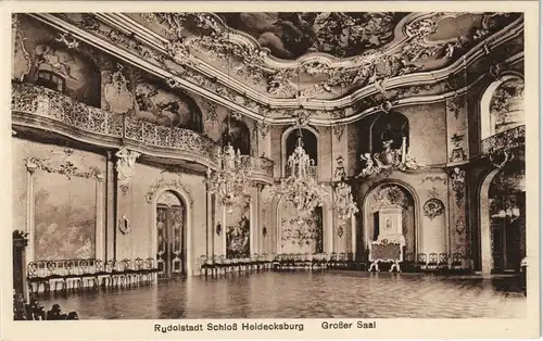 Rudolstadt Schloss Heidecksburg (Castle) Innenansicht mit Großer Saal 1910