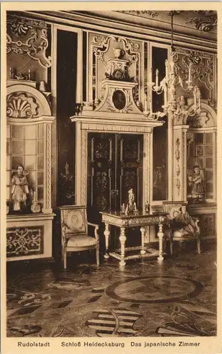 Rudolstadt Schloss Heidecksburg Janpanisches Zimmer Innenansicht 1920