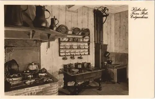 Frankfurt am Main Goethehaus Küche Ergeschoss Innenansicht 1920