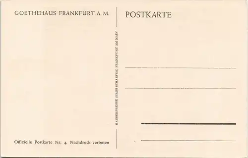 Frankfurt am Main Goethehaus Küchen Innenansicht Ergeschoss 1920